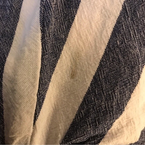 Roberta Biagi Linen Blend Striped Popover Blouse Top S - Picture 9 of 9